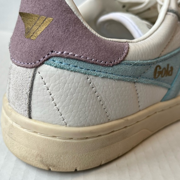 Gola Classics Women’s Falcon Sneakers - White/Powder Blue/Lavender - Size 8 - Picture 7 of 8